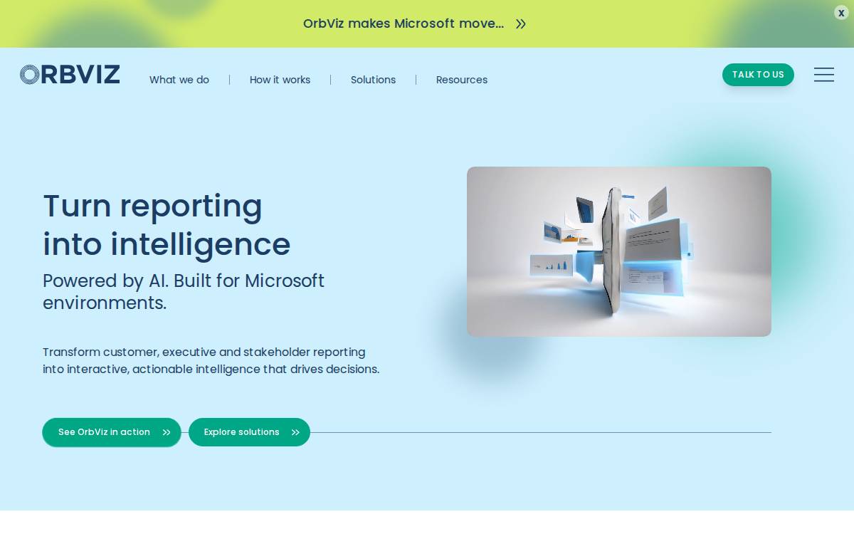 OrbViz website preview