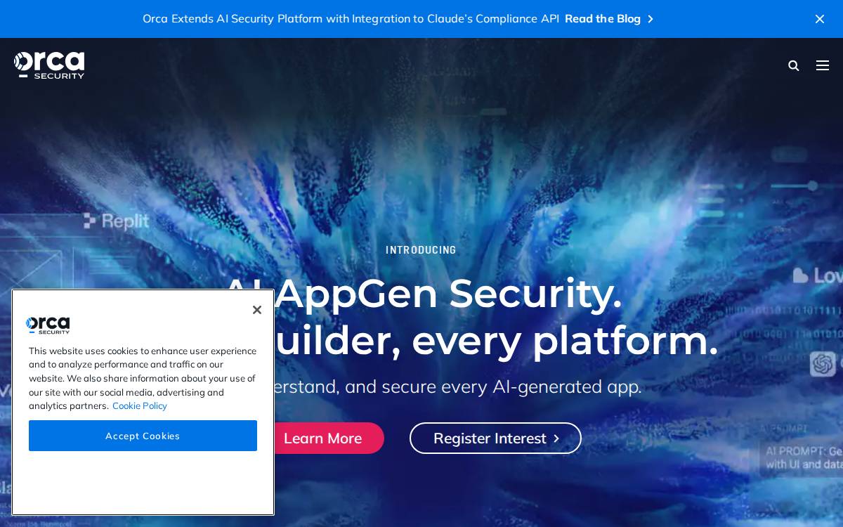 Orca Security website preview