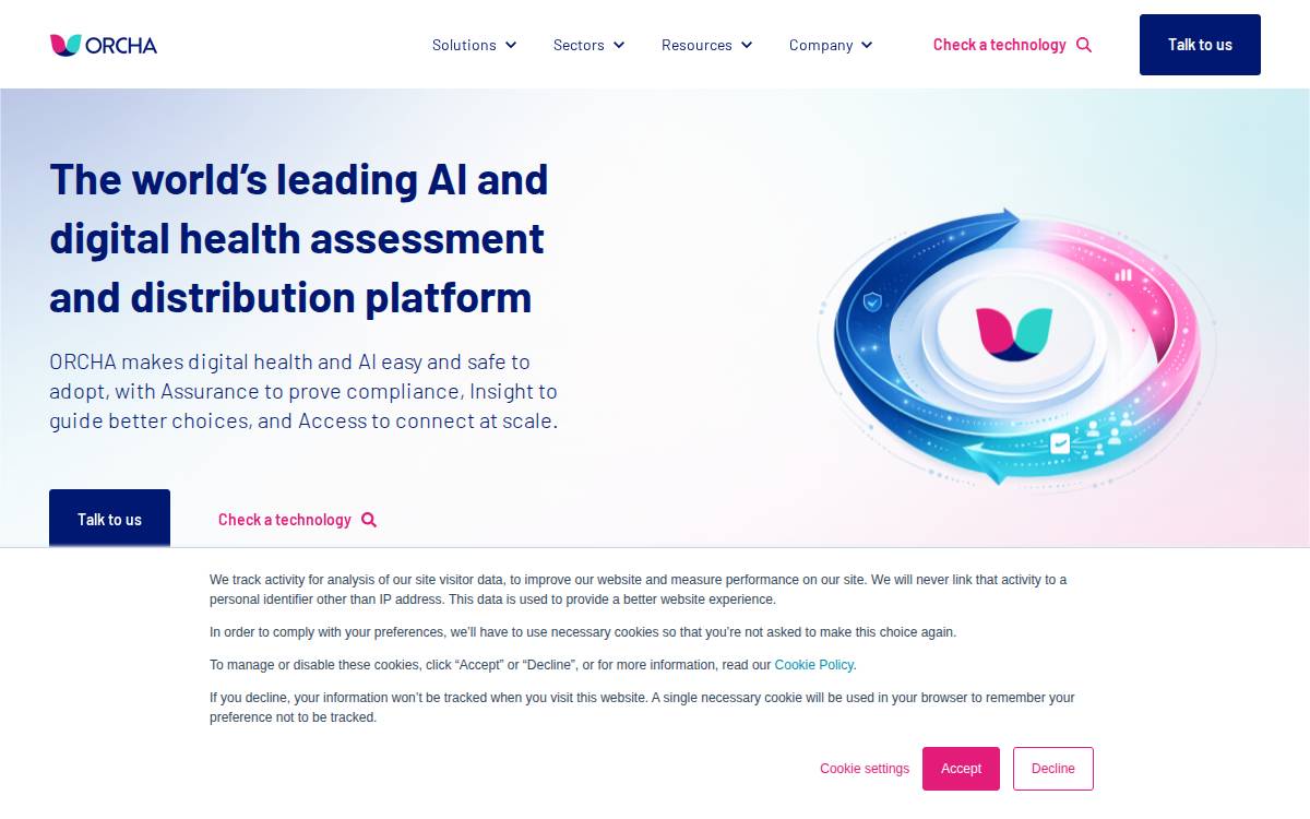 Orcha website preview