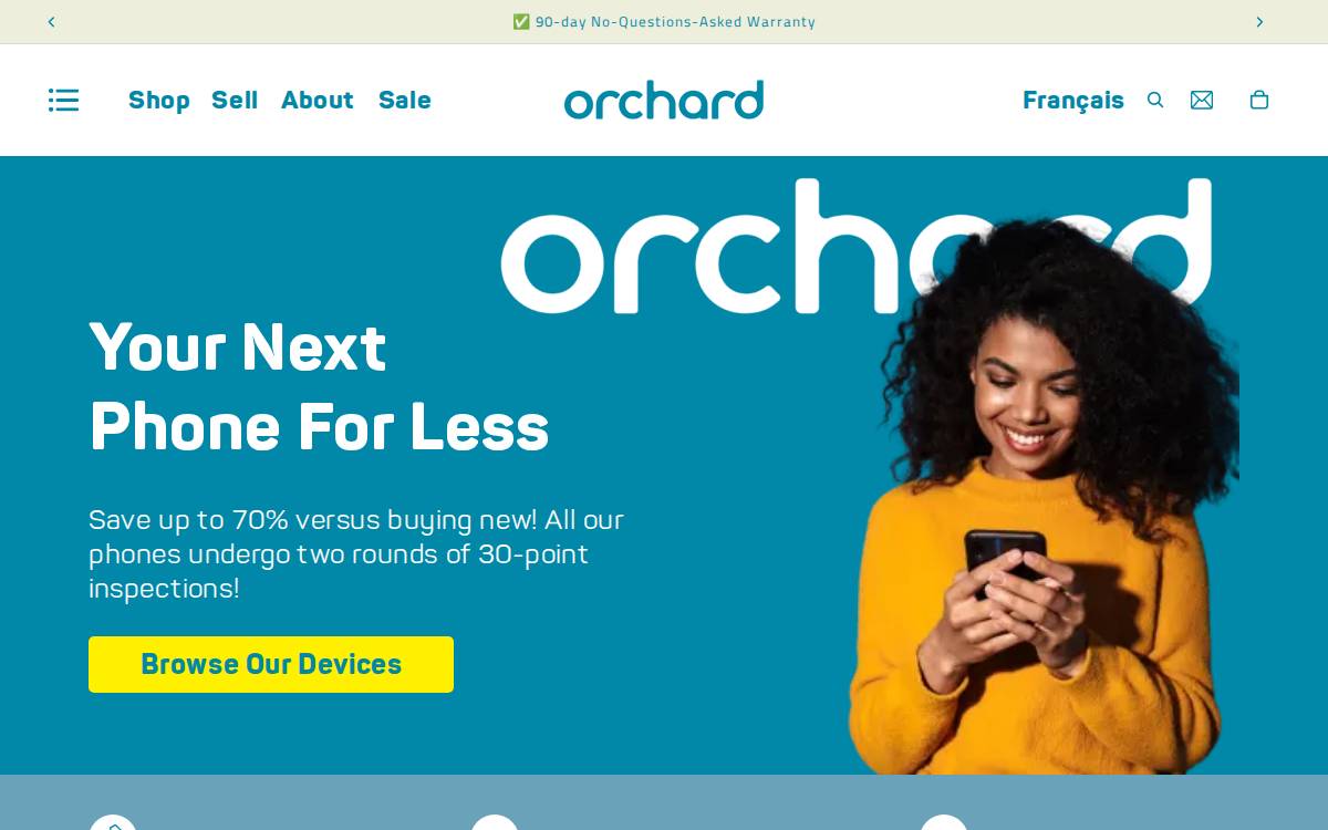 Orchard website preview