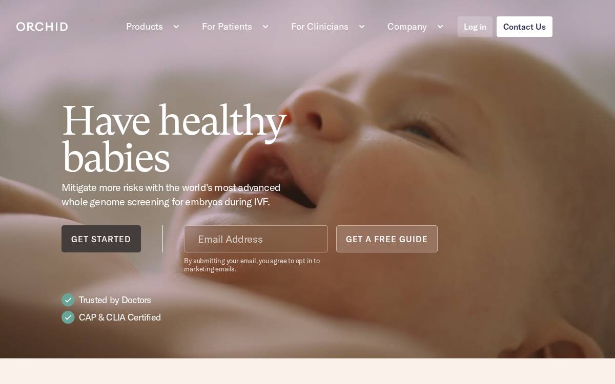 Orchid Health website preview