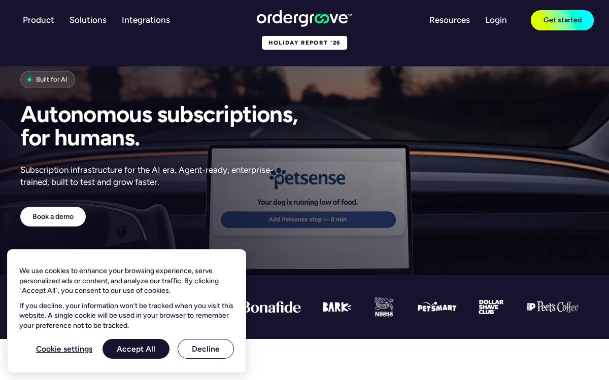 Order Groove website preview