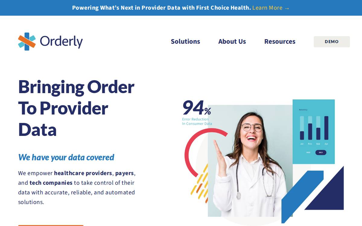 Orderly Health website preview