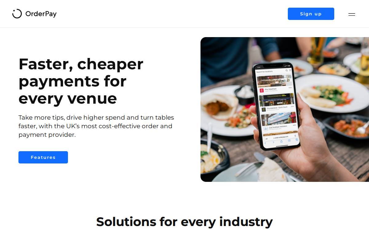 Orderpay website preview