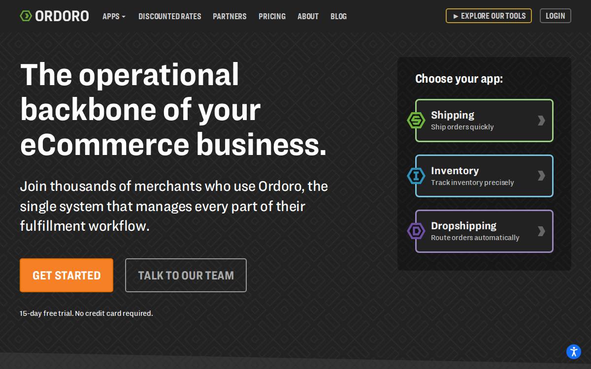 Ordoro website preview