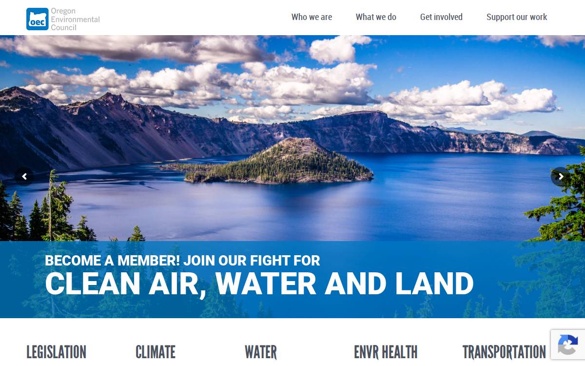 Oregon Environmental Council website preview