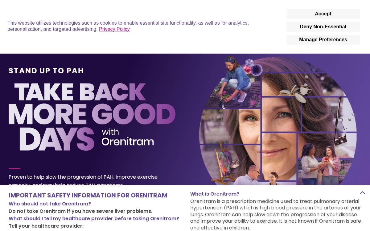Orenitram website preview