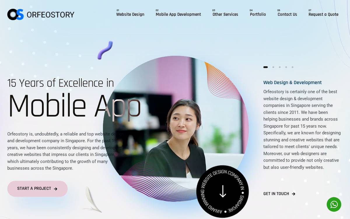 Orfeostory website preview