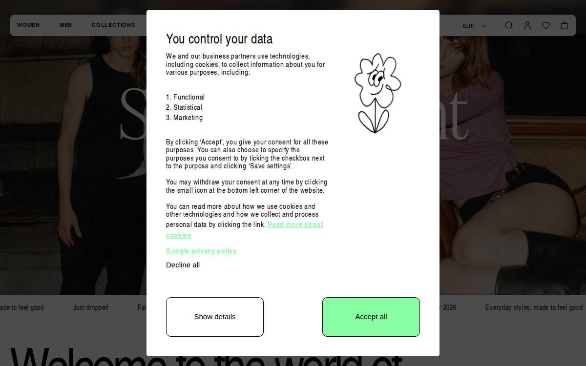 Organic Basics website preview