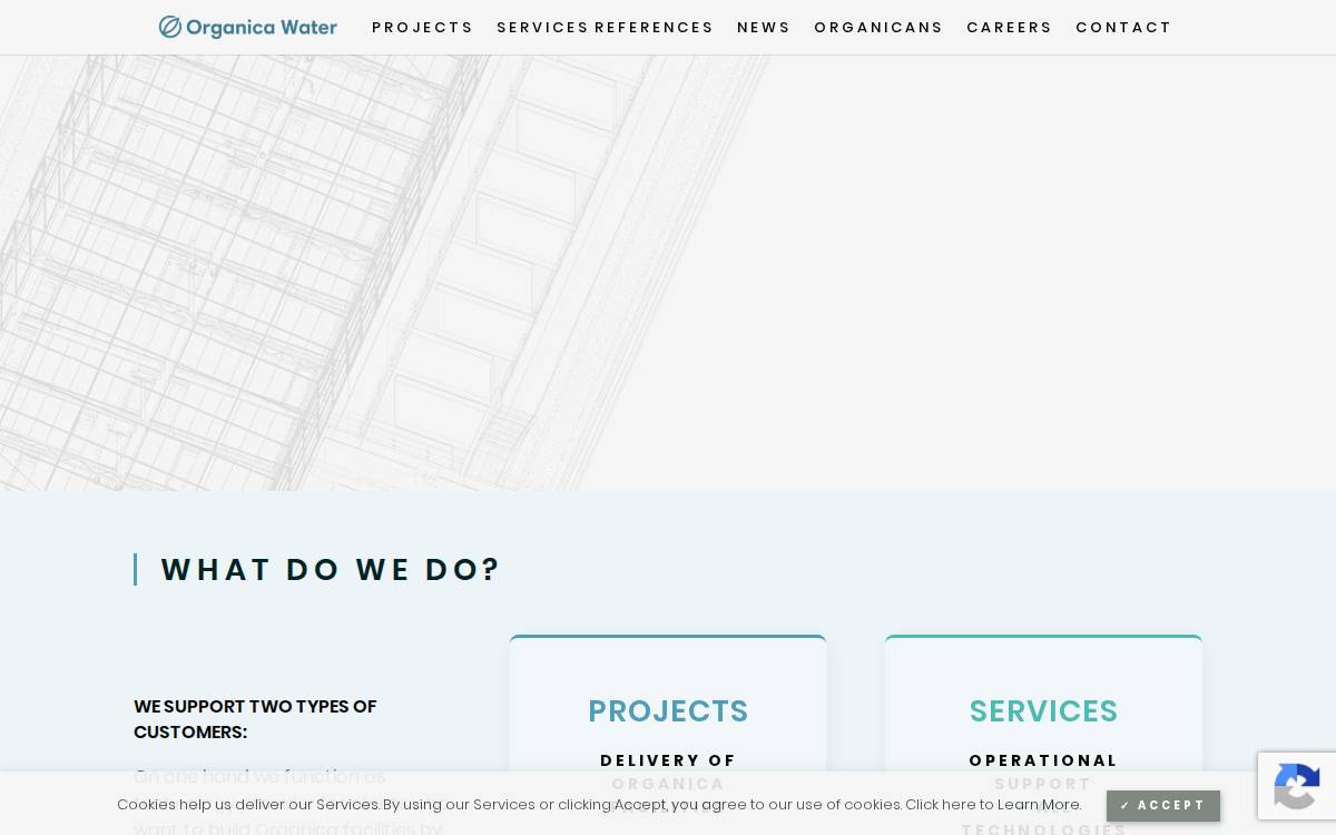 Organica Water Ltd., Hongkong website preview