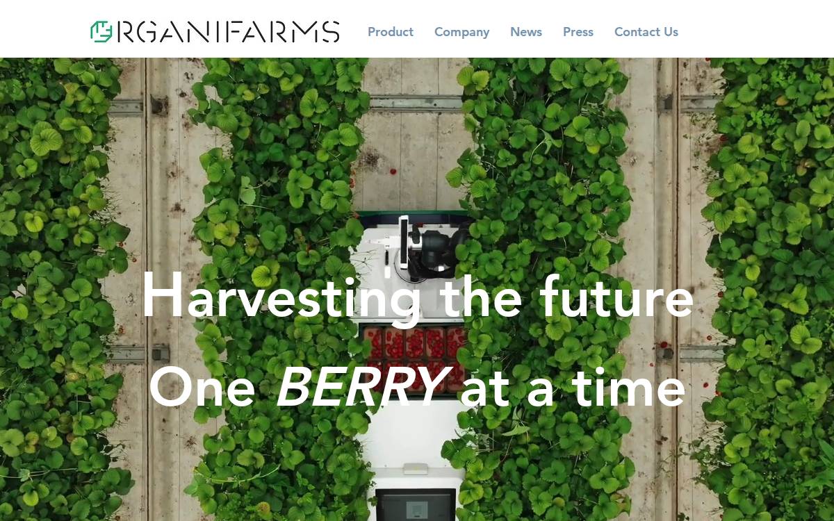 Organifarms website preview