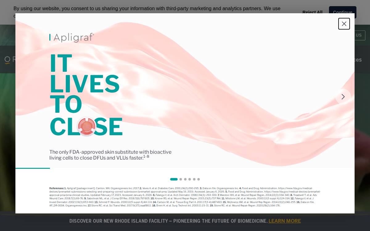 Organogenesis website preview