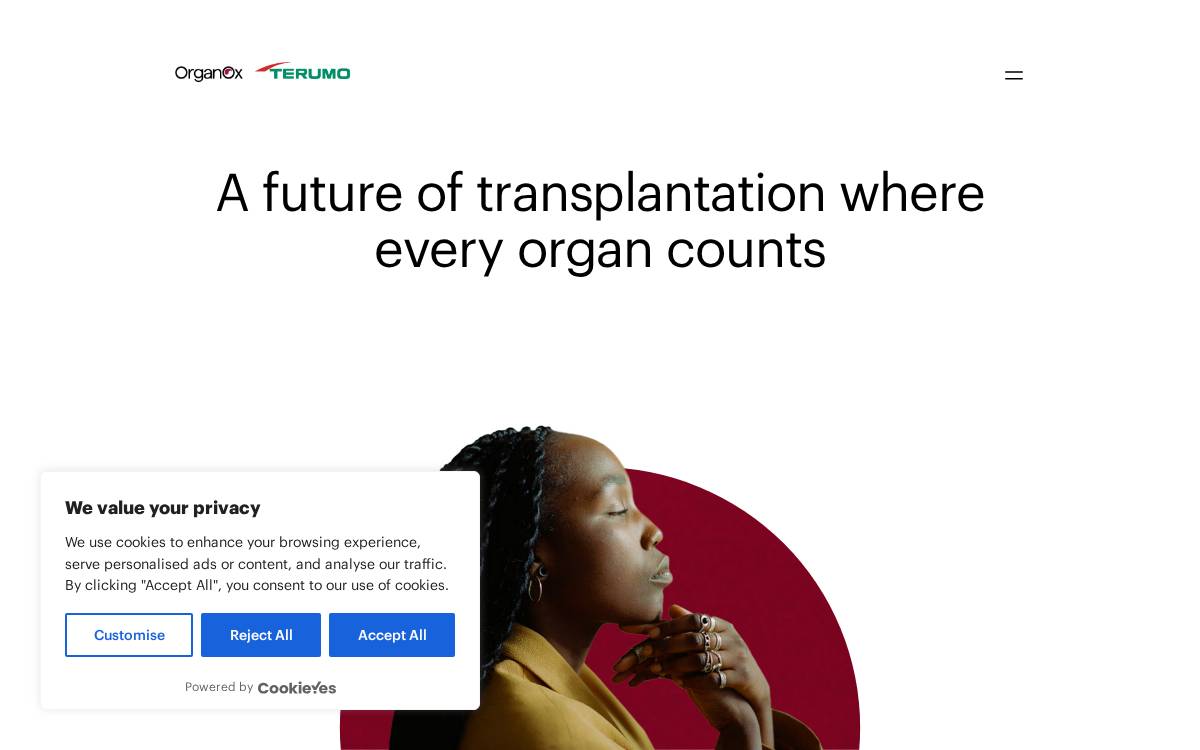 OrganOx website preview
