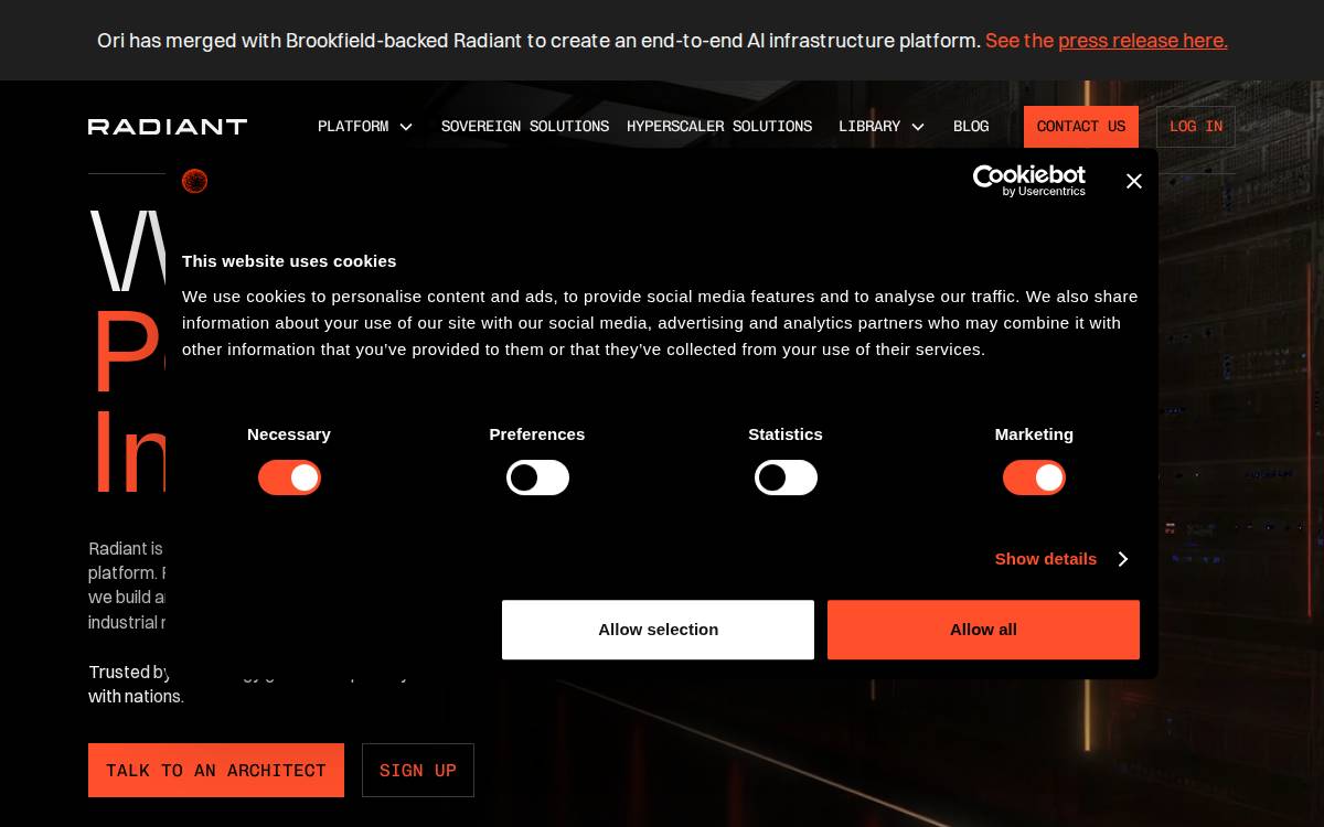 ORI website preview
