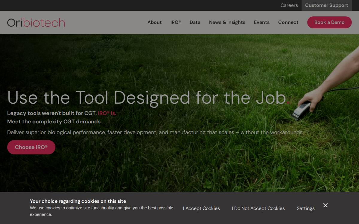 Ori Biotech website preview