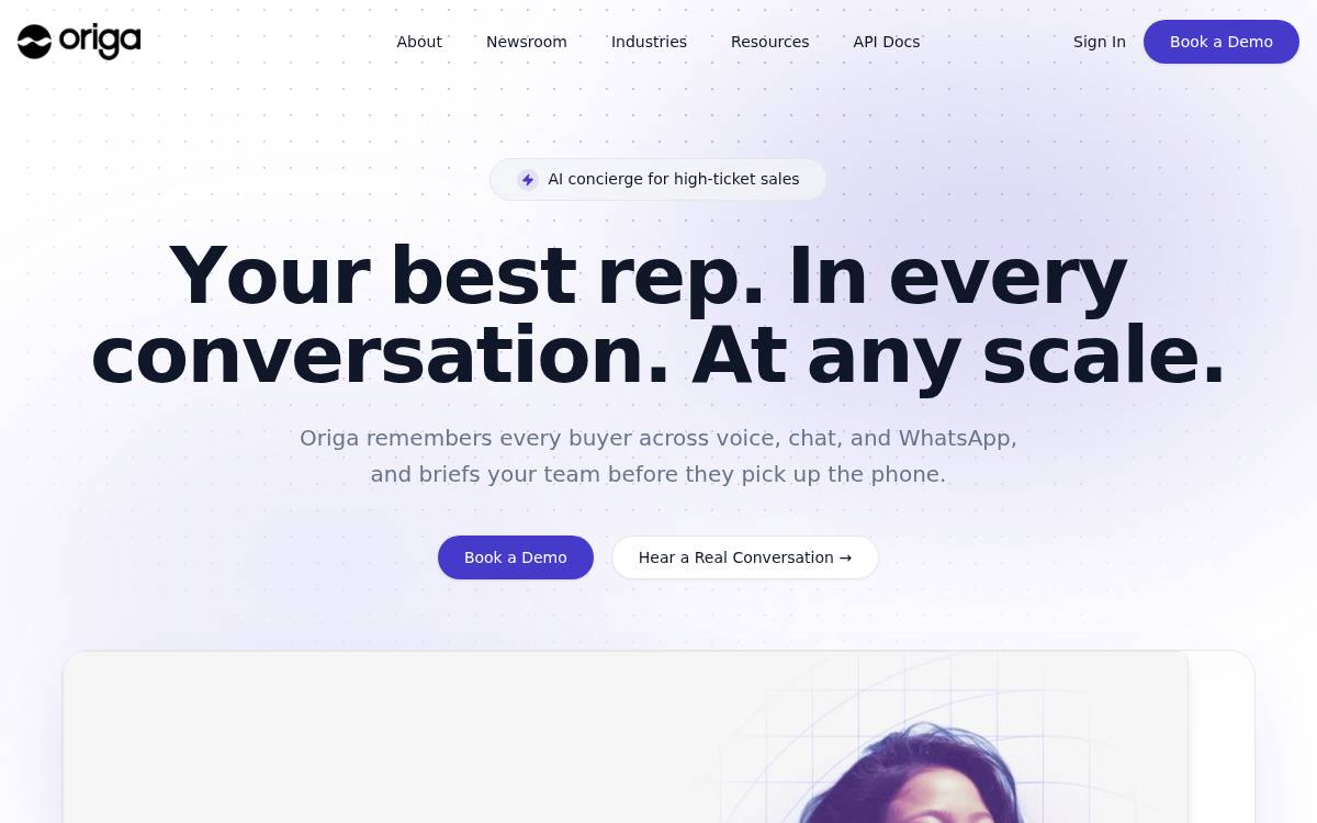 Origa website preview