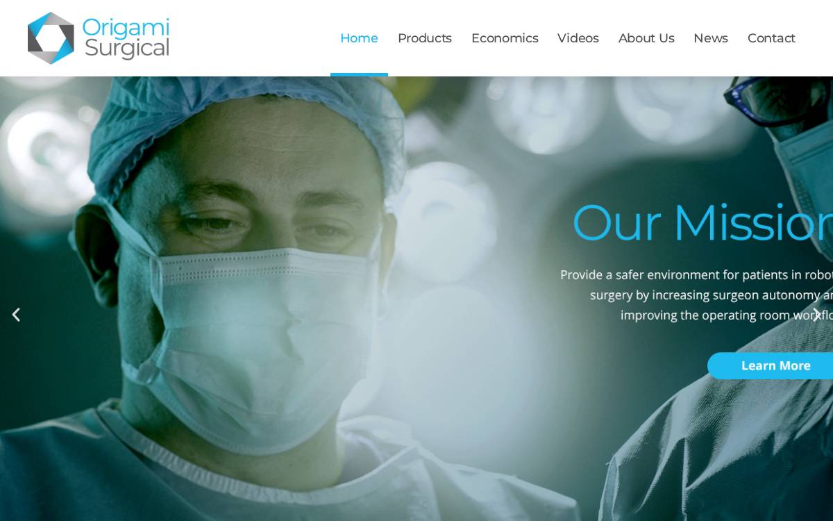 Origami Surgical website preview