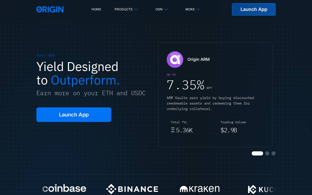 Origin website preview