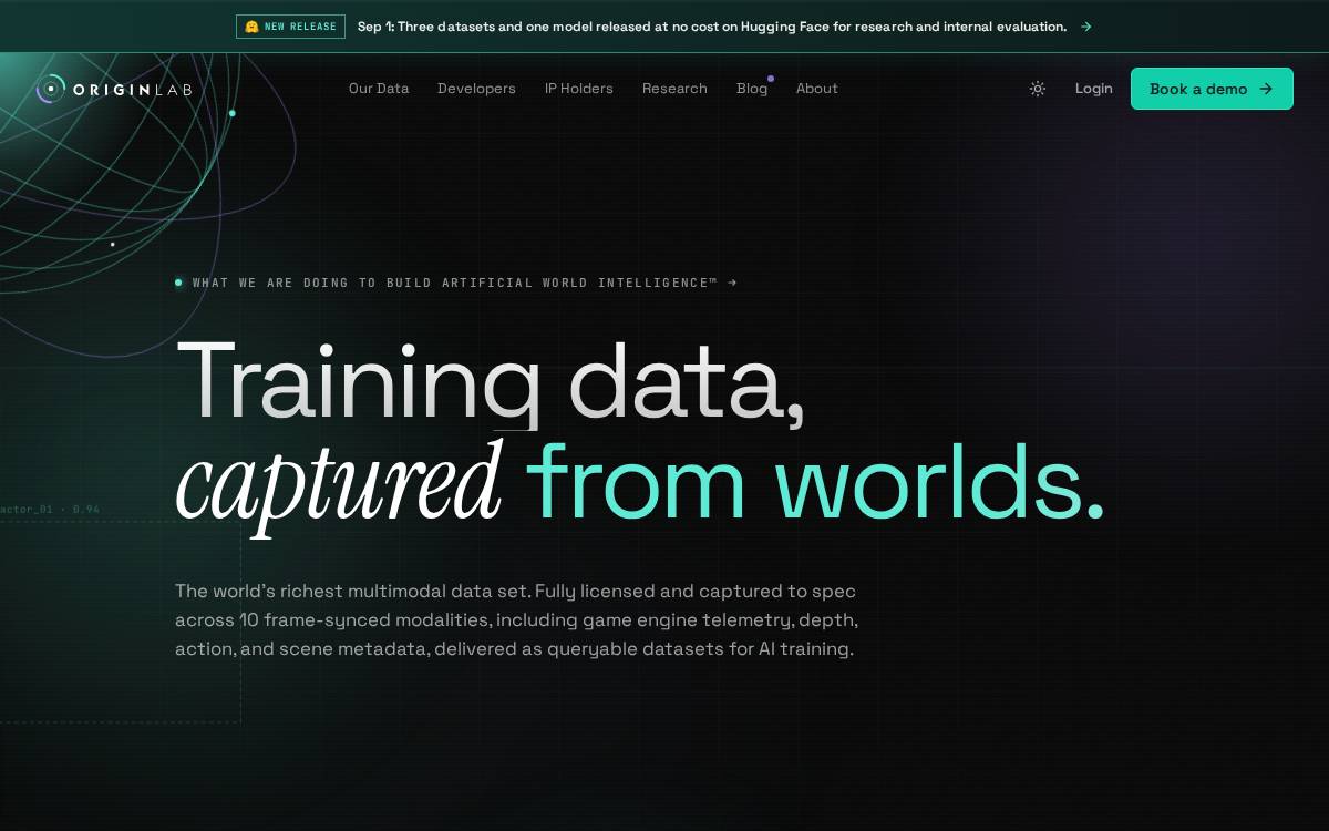 Origin Lab website preview