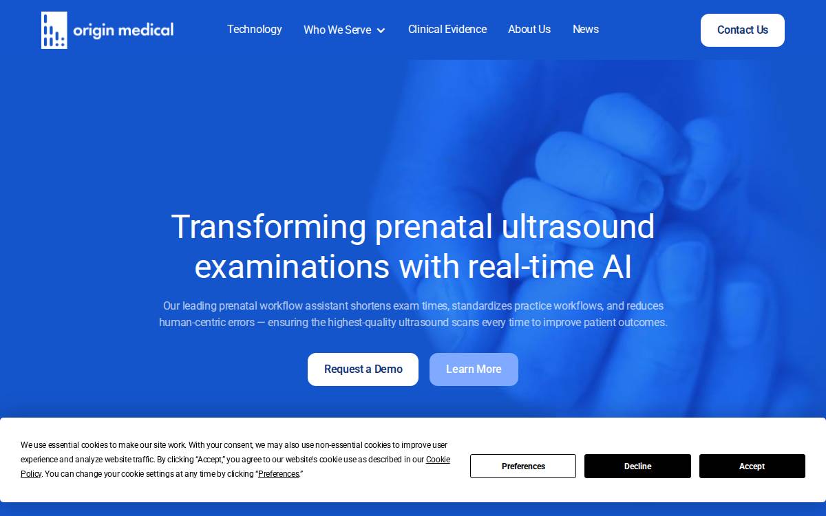 Origin Medical website preview