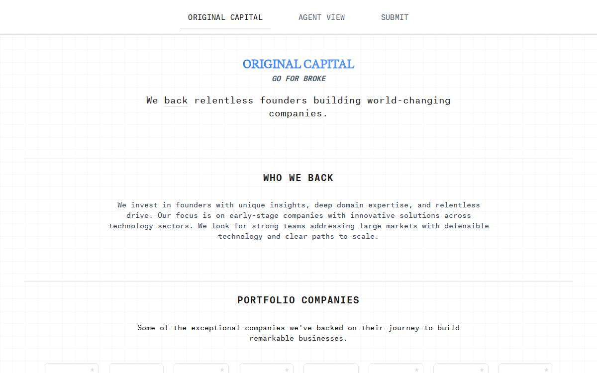 Originalcapital website preview