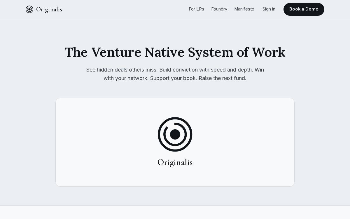 Originalis website preview