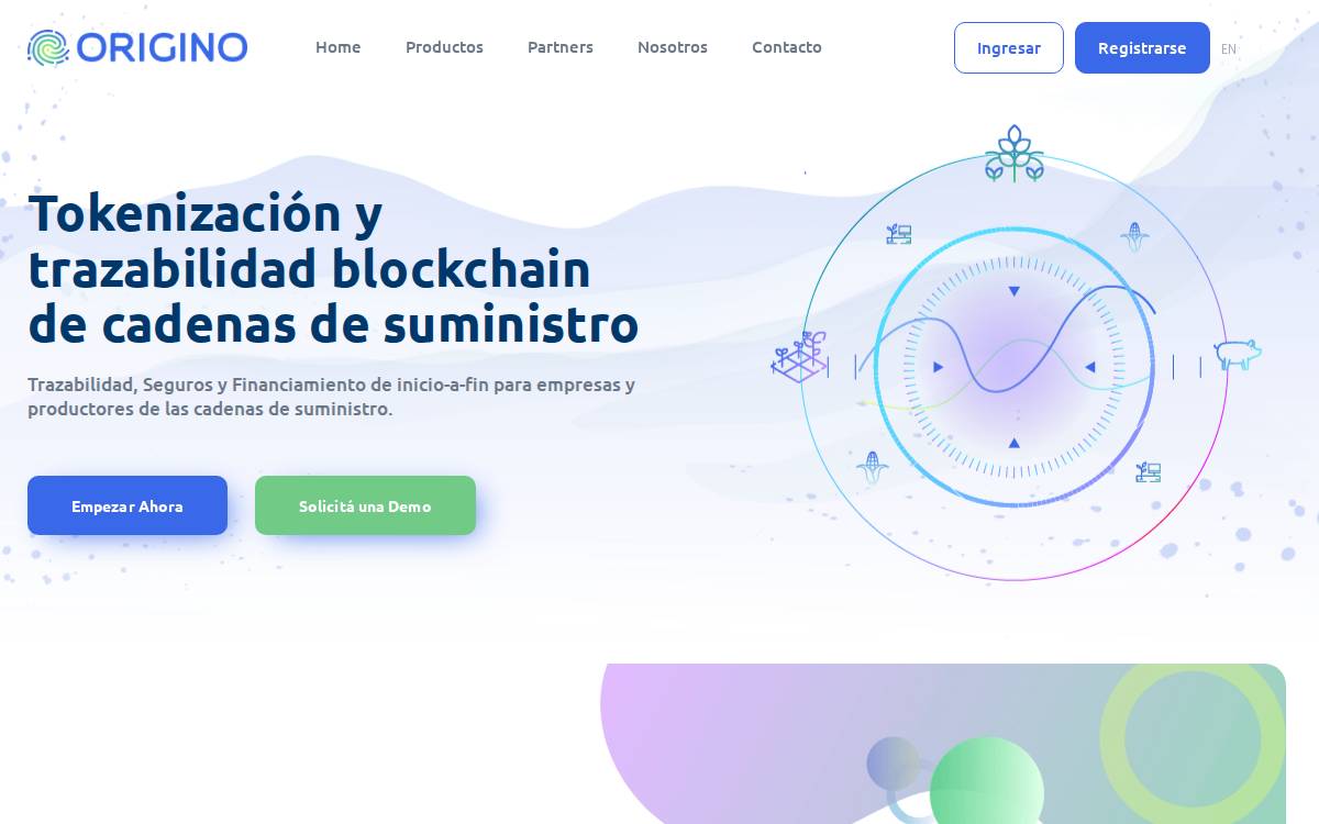 Origino website preview