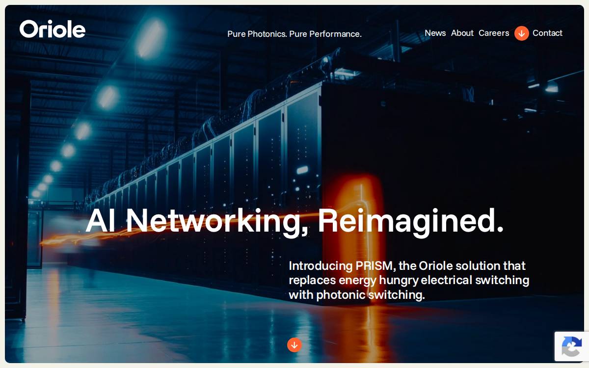 Oriole Networks website preview