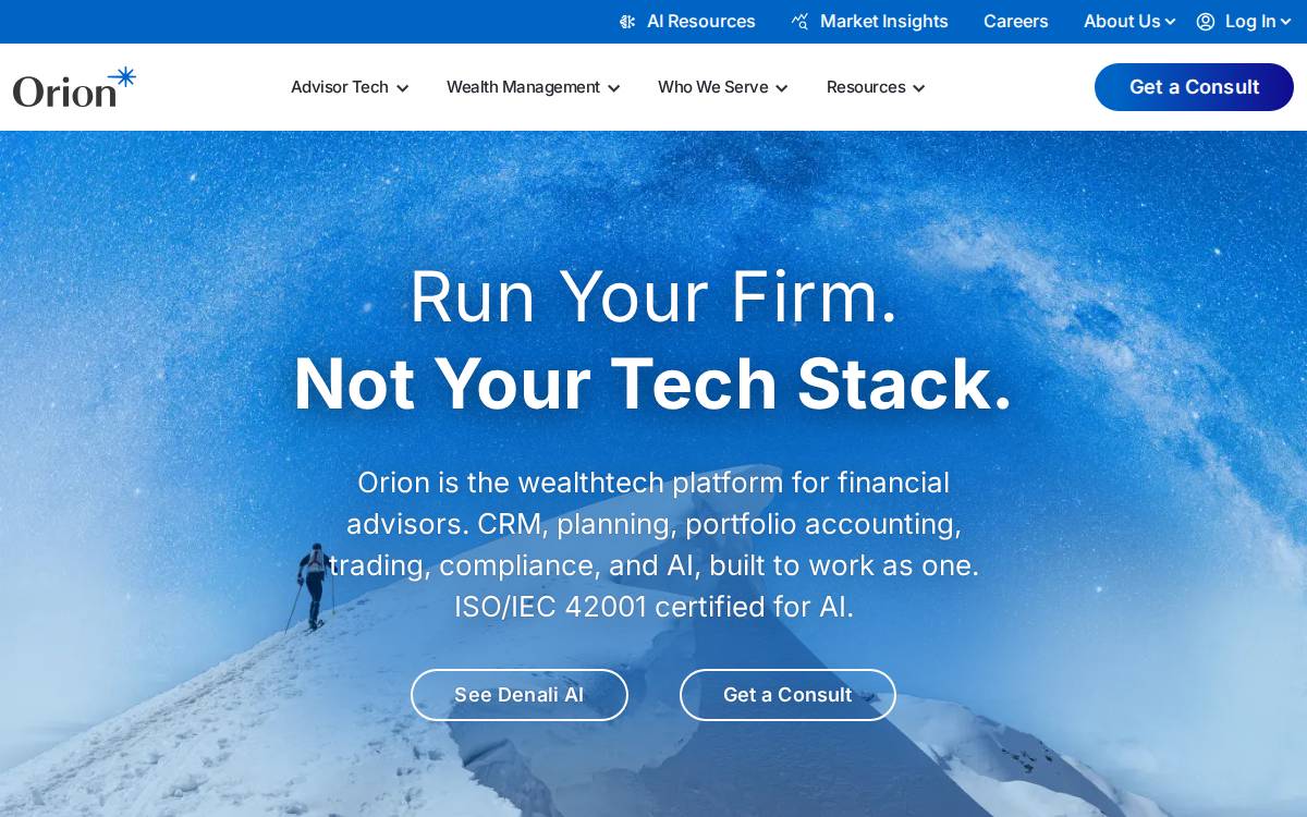 Orion website preview