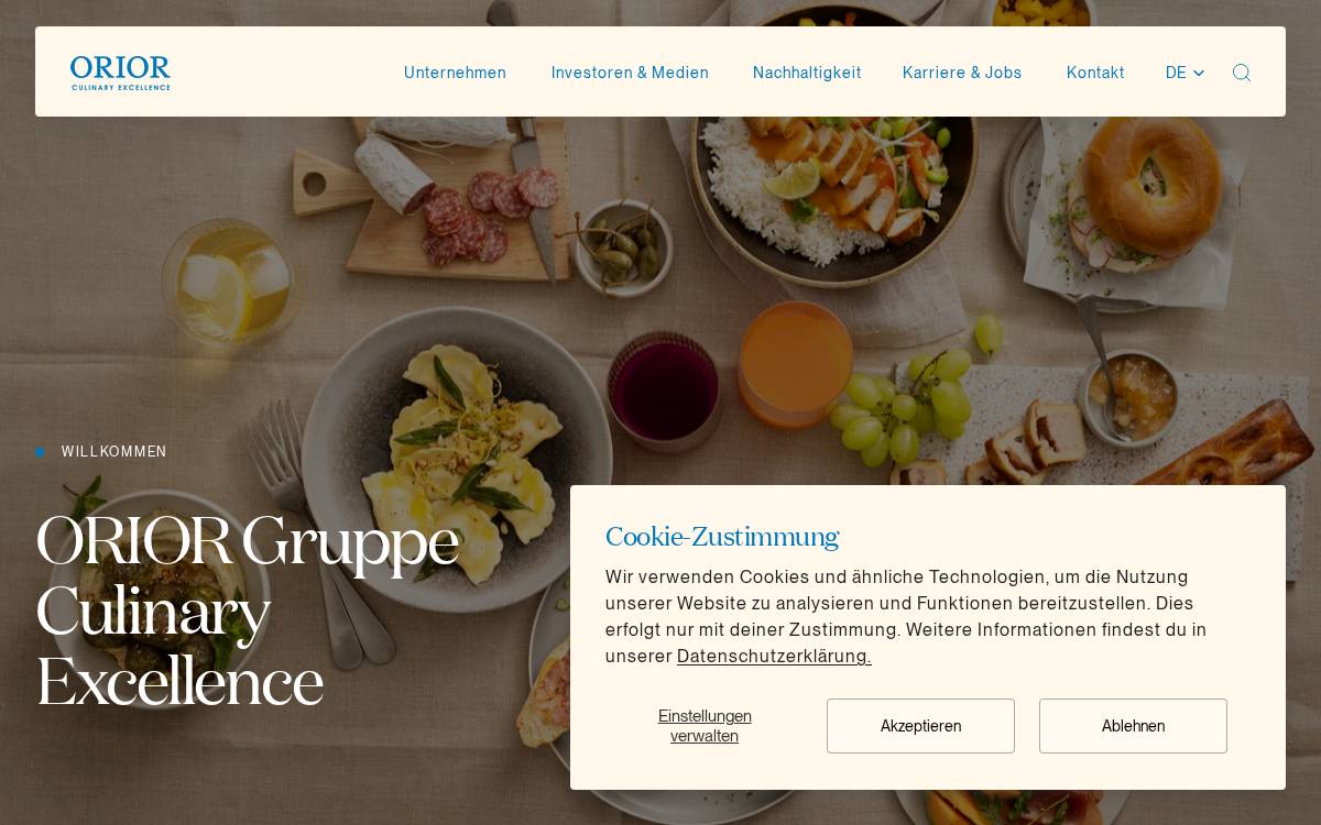Orior AG website preview