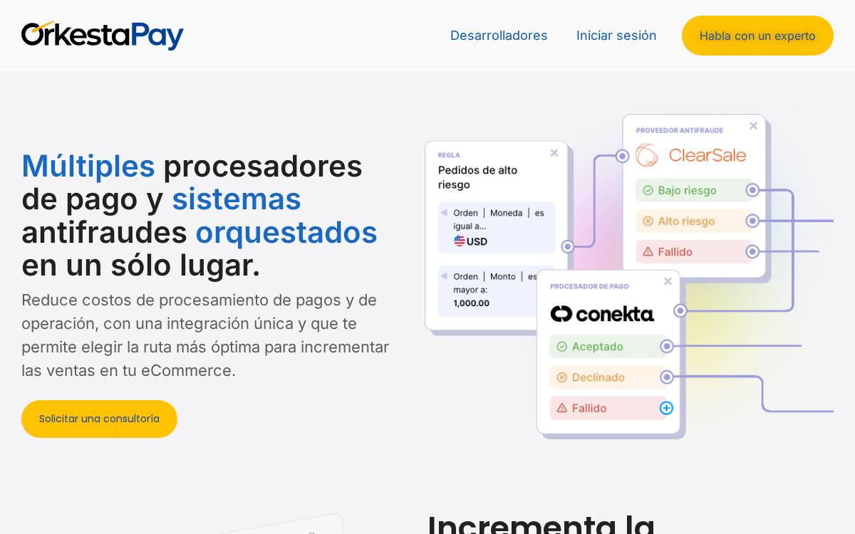 Orkestapay website preview