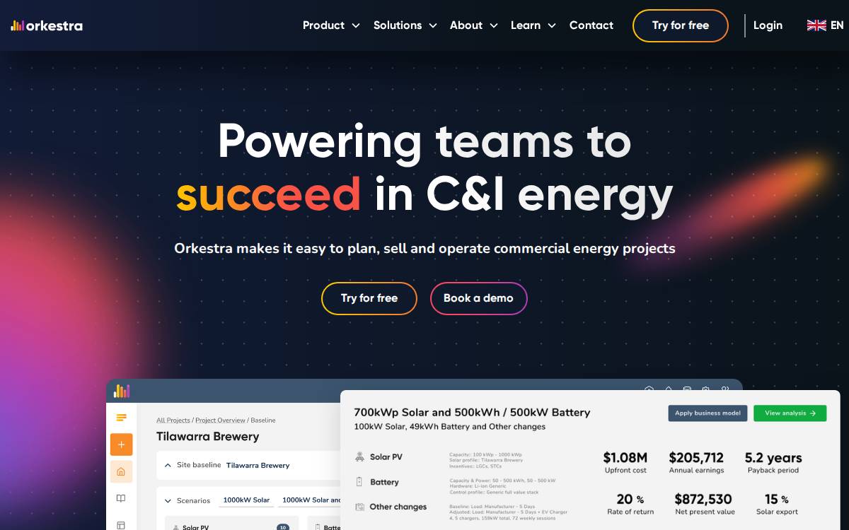 Orkestra website preview