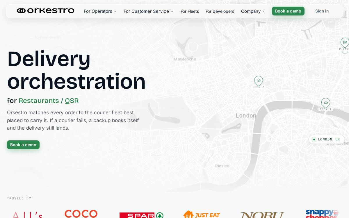 Orkestro website preview