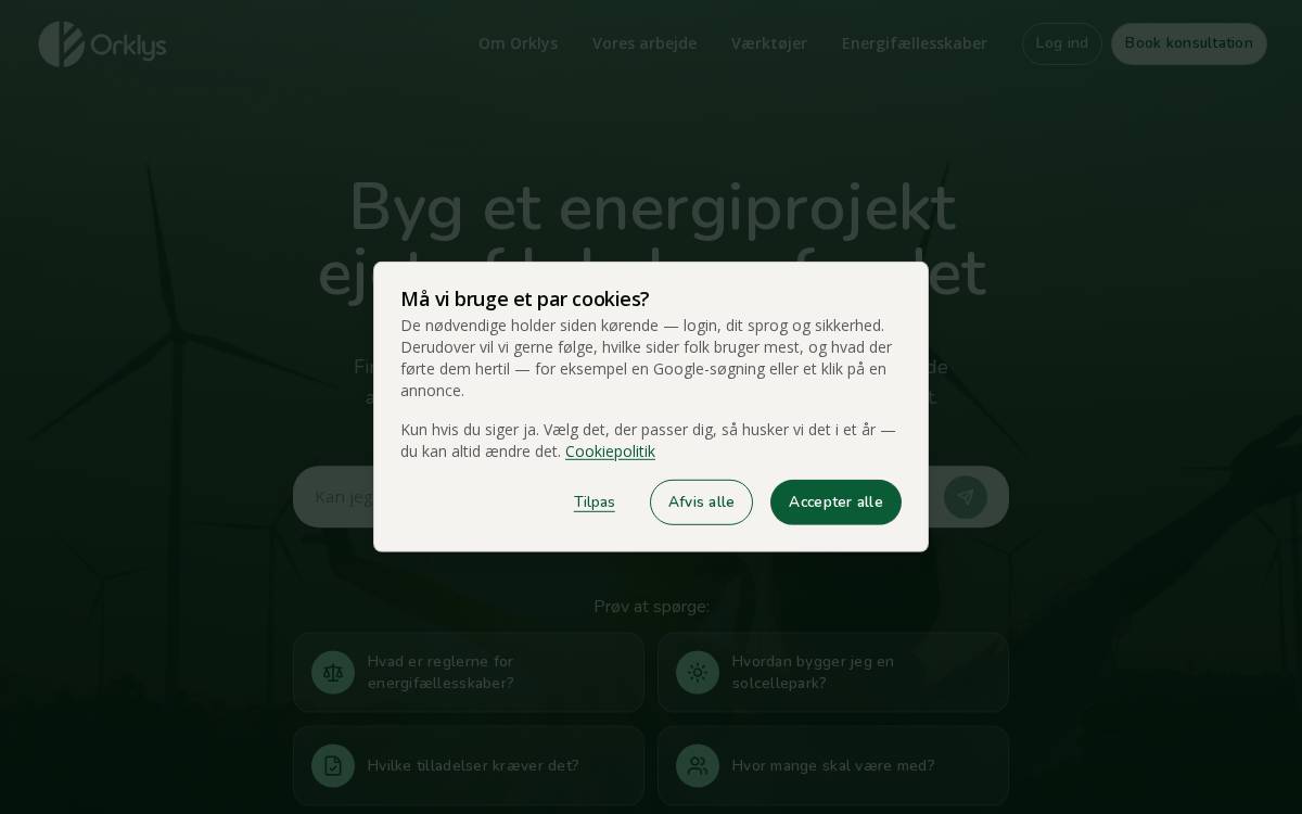 Orklys website preview