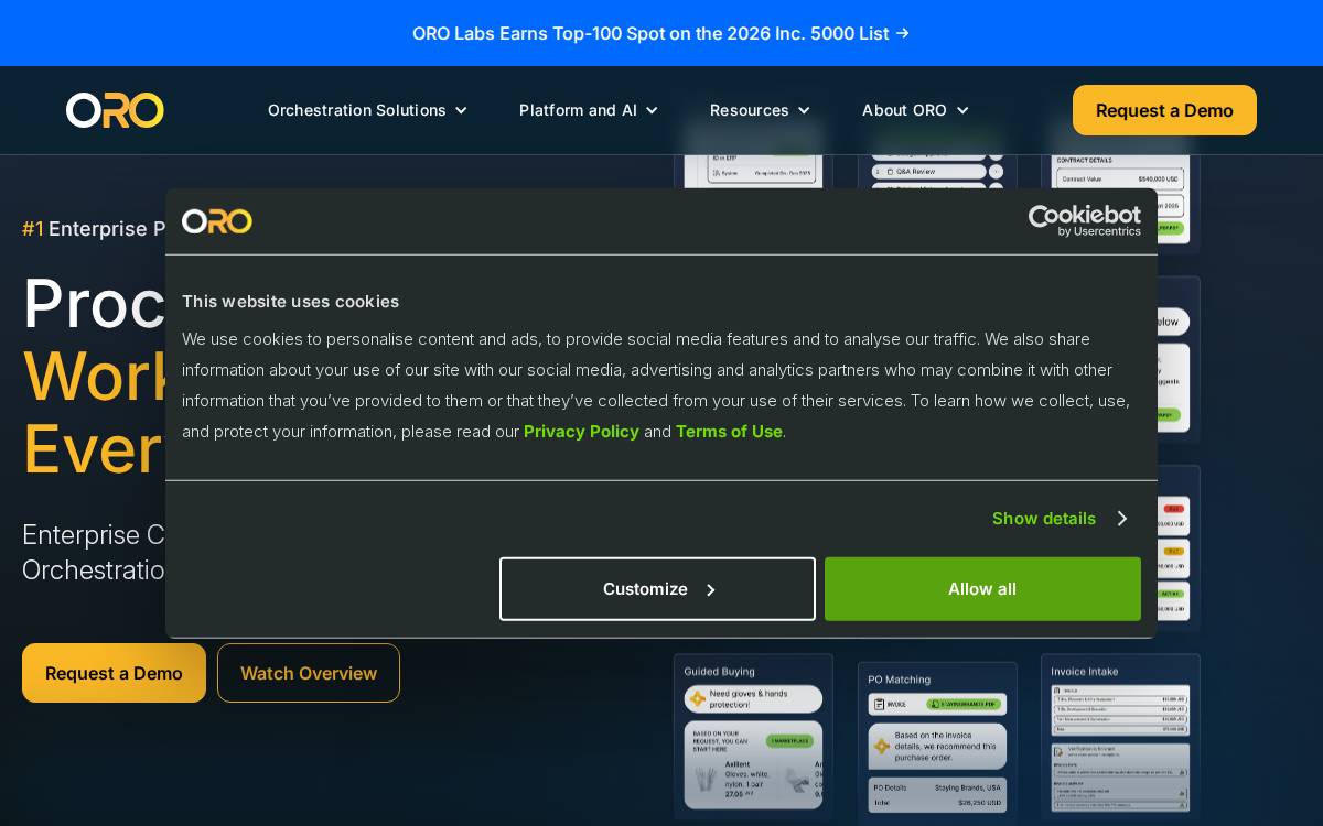 ORO Labs website preview