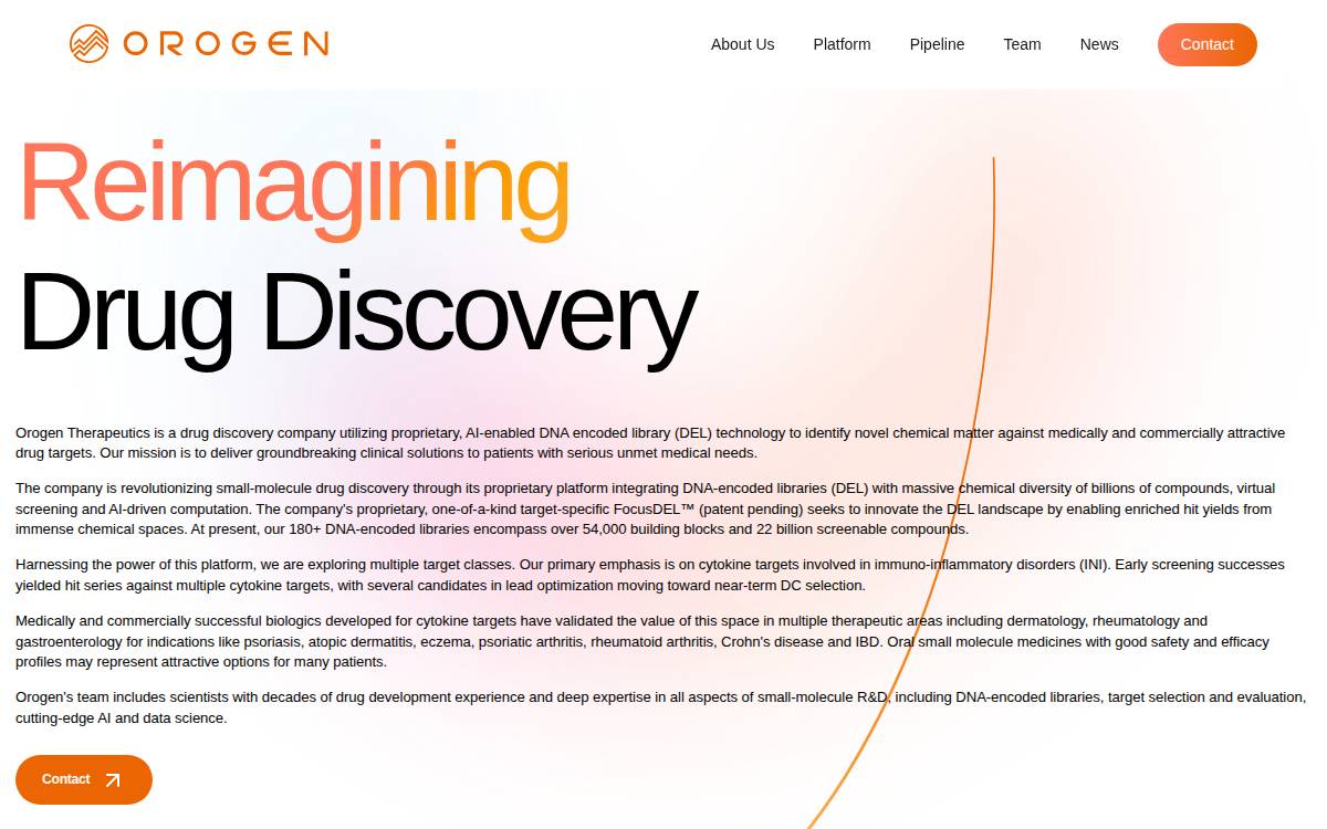 Orogentx website preview