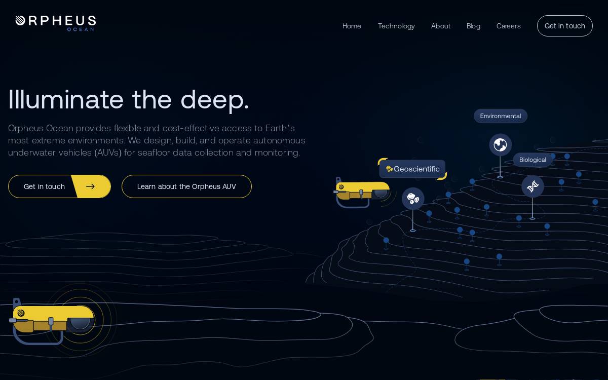 Orpheus Ocean website preview