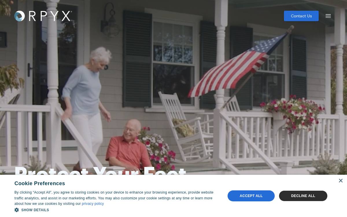 Orpyx website preview