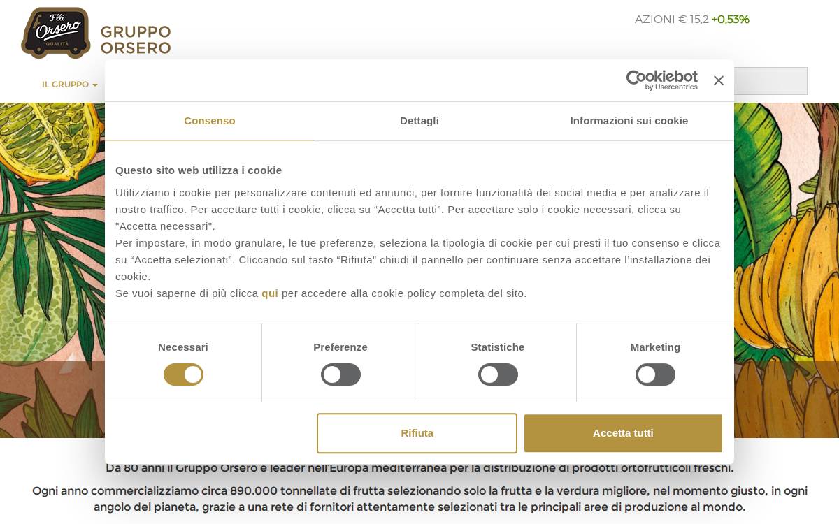Orsero Group website preview