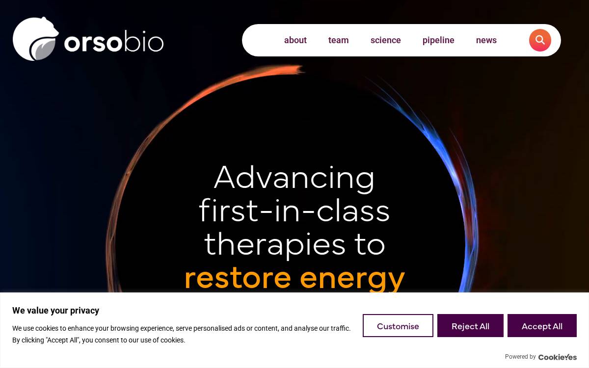 OrsoBio website preview