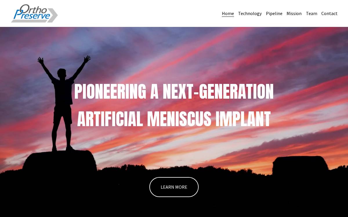 Ortho-Preserve website preview