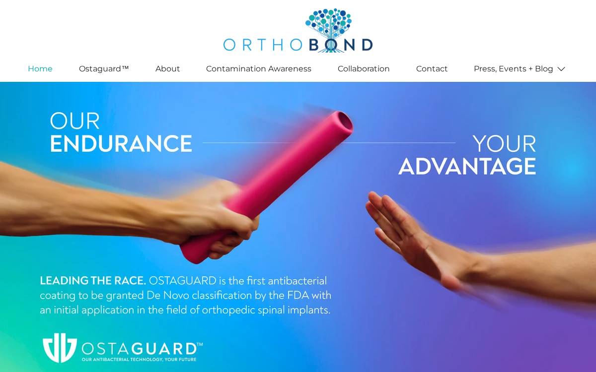 Orthobond website preview