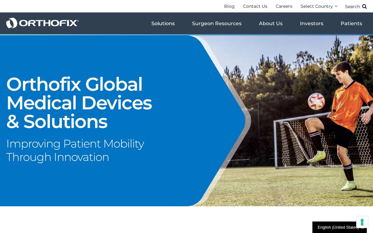 Orthofix (NASDAQ:OFIX) website preview