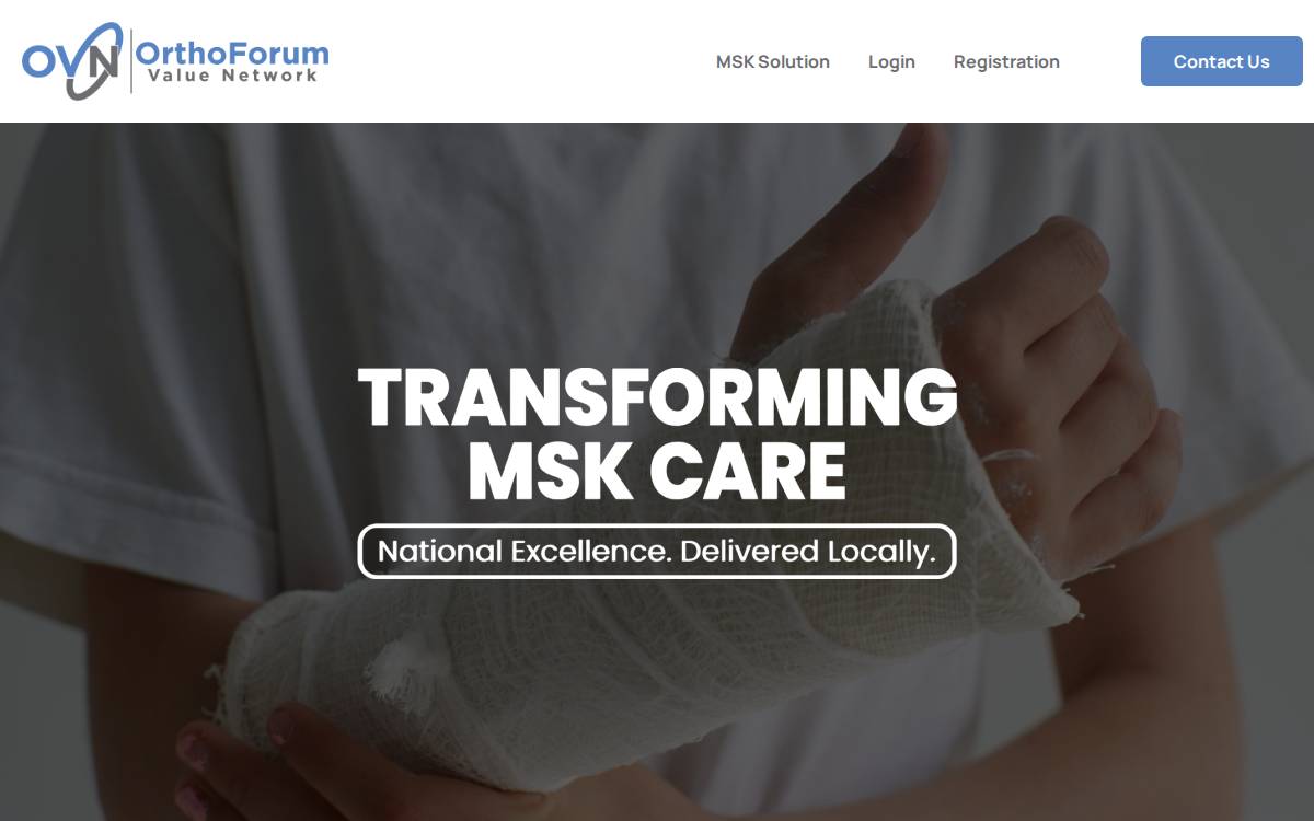 Orthoforum Value Network website preview