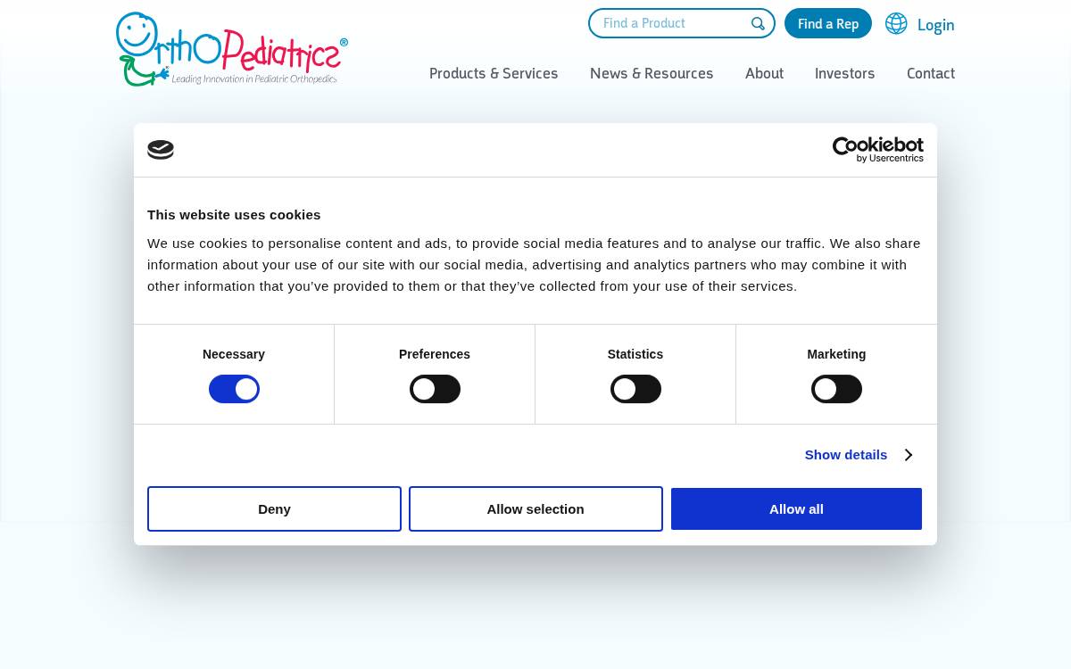 Orthopediatrics website preview
