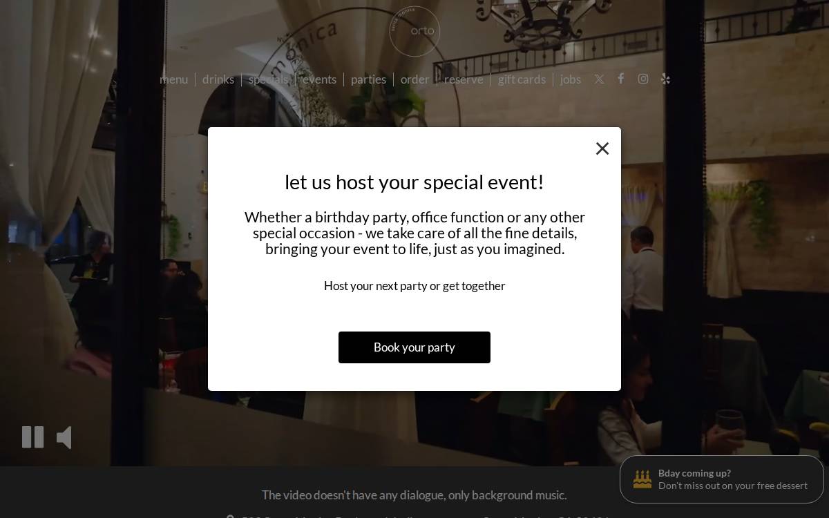 Orto Santa Monica website preview