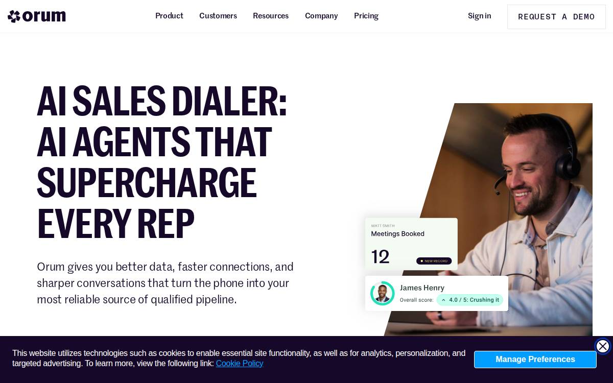 Orum Inc. website preview