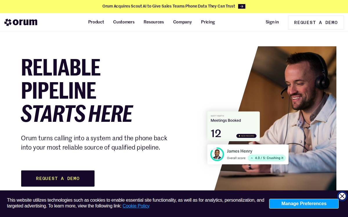 Orum website preview