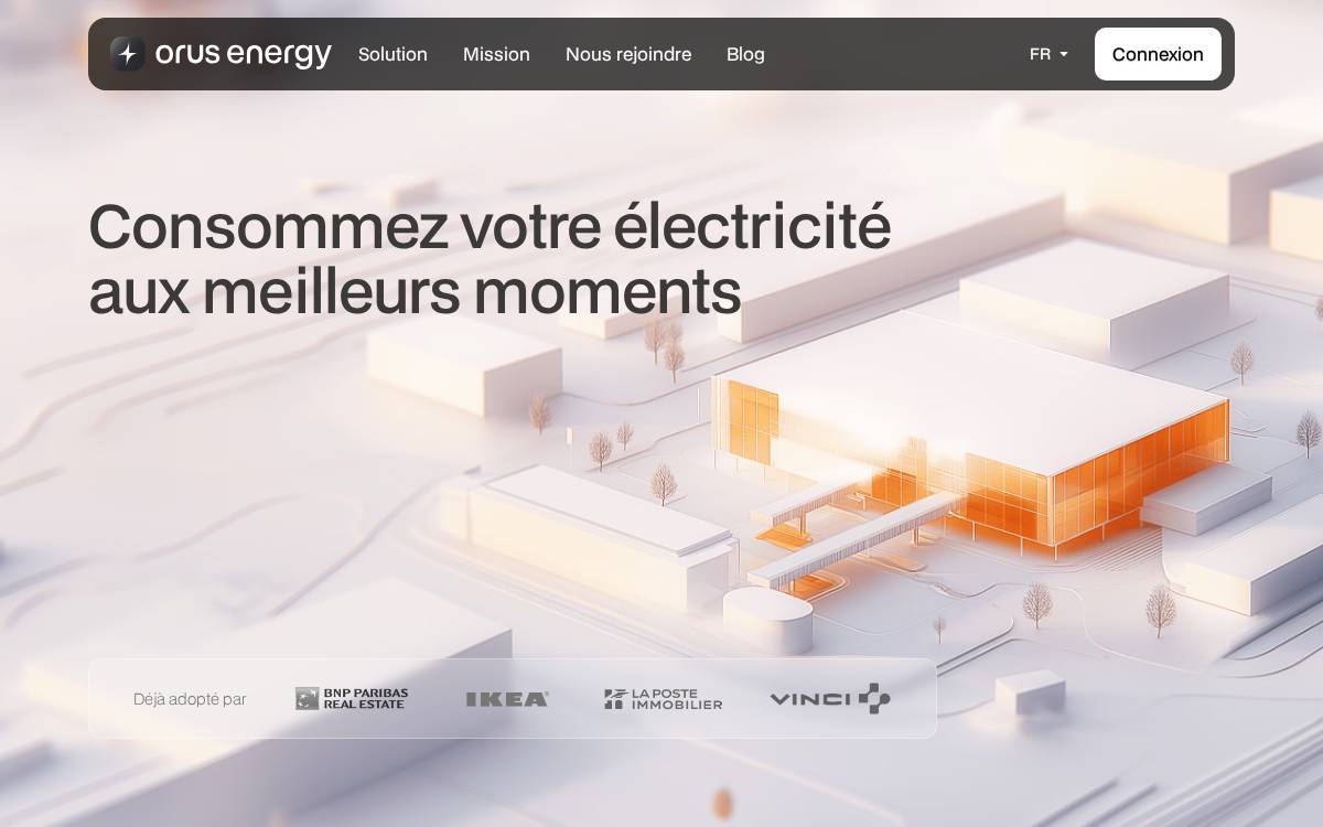 Orus Energy website preview