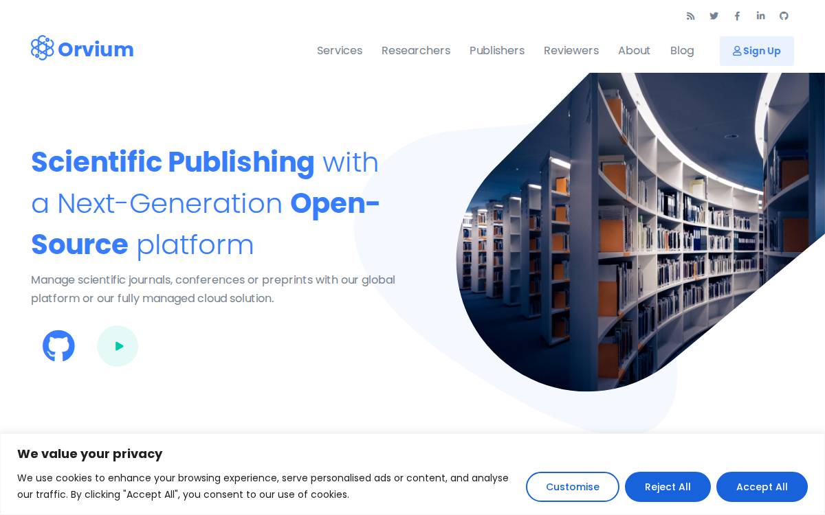 Orvium website preview